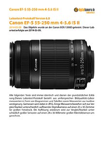 Canon EF-S 55-250 mm 4-5.6 IS II mit EOS 1200D Labortest, Seite 1 [Foto: MediaNord]
