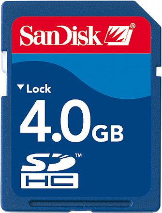 SanDisk Speicherkarte SDHC 4 GByte [Foto: SanDisk]
