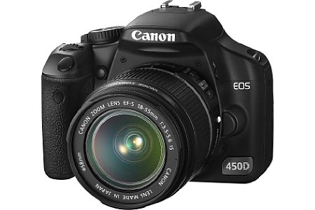 Canon EOS 450D mit Objektiv EF S18-55mm IS [Foto: Canon]