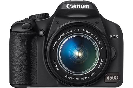 Canon EOS 450D mit Objektiv EF S 18-55mm IS [Foto: Canon]
