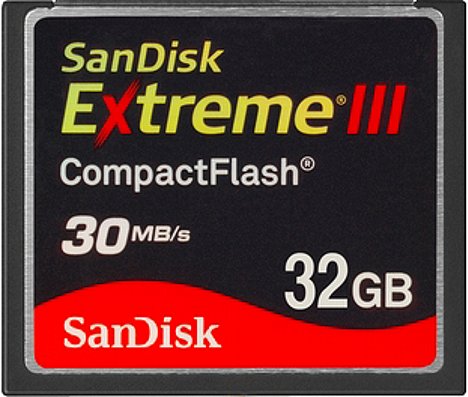 Bild SanDisk Extreme III CF-Karte 30 MB/s 32 GB [Foto: Sandisk]