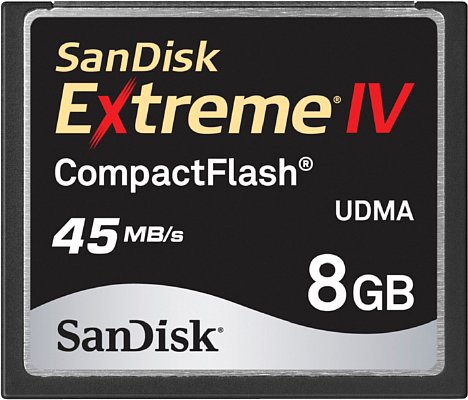 Bild SanDisk Extreme IV CompactFlash 8 GByte [Foto: Sandisk]
