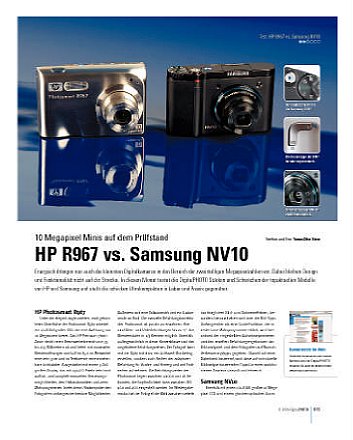 'HP R967 vs. Samsung NV10' von DigitalPhoto [Foto: DigitalPhoto]