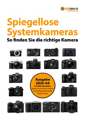 Bild digitalkamera.de-Kaufberatung Spiegellose Systemkameras 2020-04. Die neue Ausgabe wurde durchgesehen und erweitert und enthält alle Neuheiten bis März 2020. Insgesamt sind derzeit 83 verschiedene spiegellose Systemkameras erhältlich. [Foto: MediaNord]