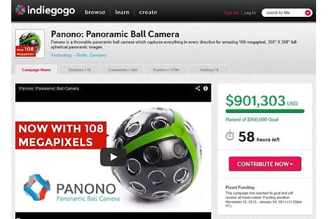 Bild Die Indiegogo-Kampagne für die Panono Panorama-Ball-Kamera war extrem erfolgreich. Über 1,25 Mio. US$ kamen zusammen. Rund 2,600 Kameras wurden vorverkauft. Die meisten Unterstützer haben ihre Kamera nie bekommen. [Foto: MediaNord]