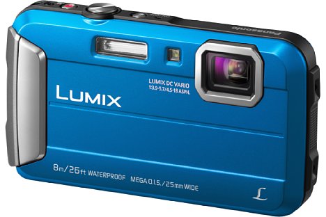 Bild Die Panasonic Lumix DMC-FT30 soll nicht nur in Orange, sondern auch wie hier in Blau... [Foto: Panasonic]
