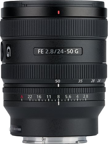 Bild Das Sony FE 24-50 mm F2.8 G (SEL2450G) bietet einen linear arbeitenden Fokusring, einen manuellen Zoomring und einen Blendenring mit De-Click-Funktion. [Foto: MediaNord]