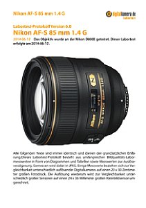 Nikon AF-S 85 mm 1.4 G mit D800E Labortest, Seite 1 [Foto: MediaNord]