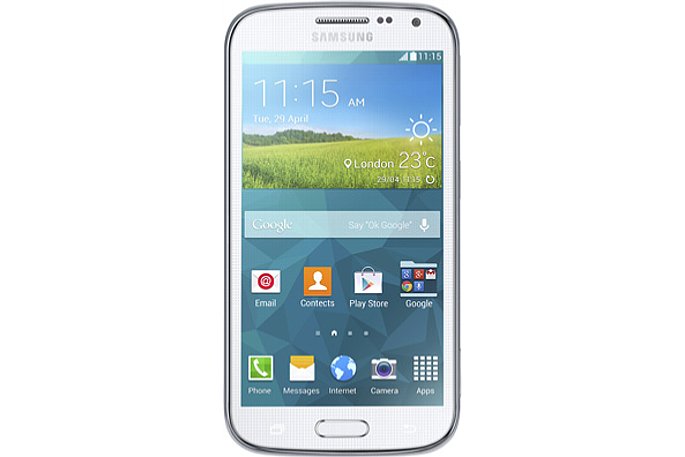 Bild Hochkant von hinten betrachtet wirkt das Samsung Galaxy K Zoom wie ein ganz normales Android-Smartphone mit 12,2 cm großem, 1.280 x 720 Pixel auflösendem Bildschirm. [Foto: Samsung]