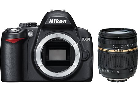 Nikon D3000 mit Tamron 18-250 mm Bundle [Foto: Nikon / Tamron]