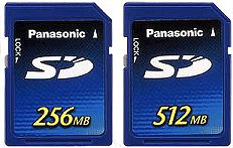 Bild Panasonic SD 256 MByte und SD 512 MByte [Foto: Panasonic] [Foto: Foto: Panasonic]