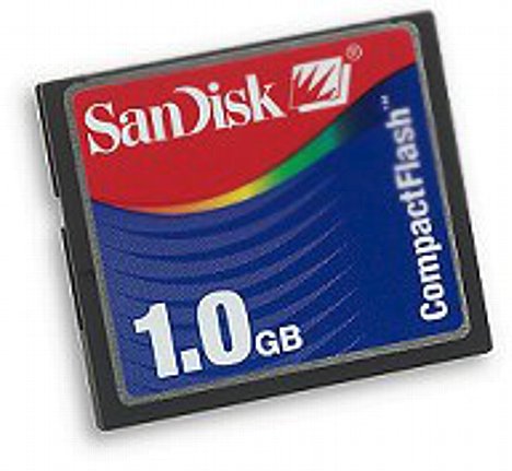 Bild SanDisk CompactFlash 1GByte [Foto: SanDisk] [Foto: Foto: SanDisk]