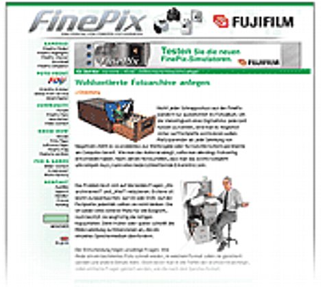 Bild Fujifilm FinePix-Website [Screenshot: Fujifilm] [Foto: Screenshot: Fujifilm]