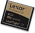 Lexar Lock-Tight CompactFlash-Karte 4 GByte [Foto: Lexar] [Foto: Foto: Lexar]