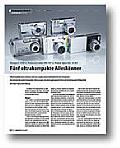 Test von 5 Ultrakompaktkameras in der DigitalPhoto Ausgabe 03/2005