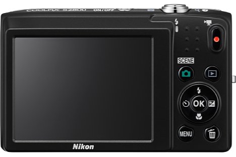 Bild Auf der Rückseite der Nikon Coolpix S2800 befindet sich der 230.000 Bildpunkte auflösende 6,9cm-Bildschirm. [Foto: Nikon]