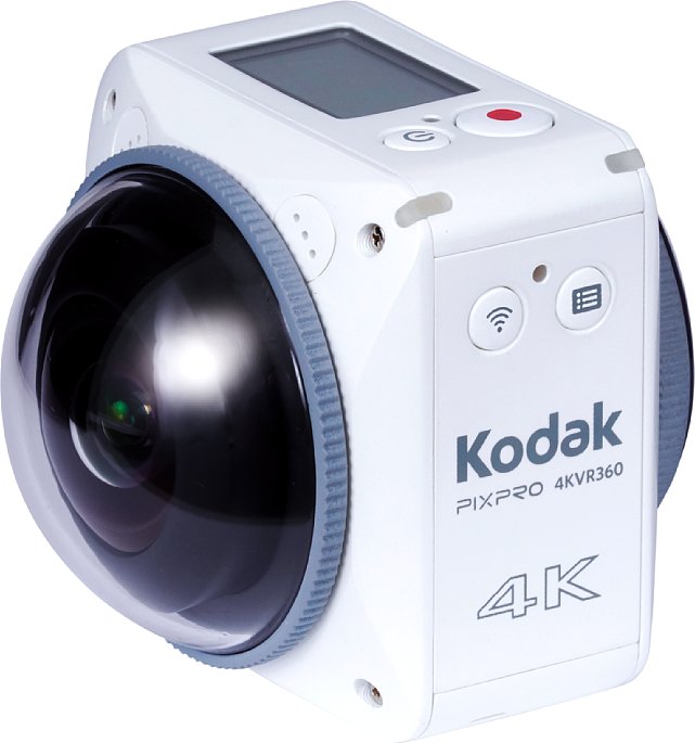 Bild Die spritzwassergeschützte Kodak Pixpro 4KVR360 ermöglicht das Aufnehmen und Teilen detailreicher 360°-Videos und -Fotos. [Foto: Kodak]