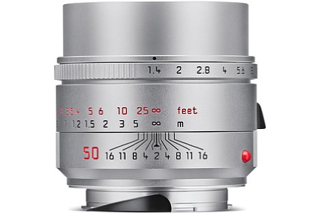 Bild Das Leica Summilux-M 1:1,4/50 Asph. ist nicht nur in Schwarz eloxiert für 4.550 Euro, sondern auch in Silber eloxiert für 4.750 Euro erhältlich. [Foto: Leica]