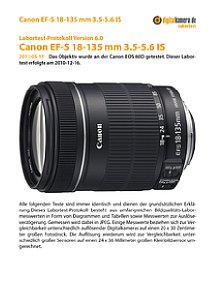 Canon EF-S 18-135 mm 3.5-5.6 IS mit EOS 60D Labortest, Seite 1 [Foto: MediaNord]