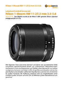 Nikon 1-Mount AW 11-27,5 mm 3.5-5.6 mit 1 AW1 Labortest, Seite 1 [Foto: MediaNord]