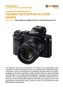 Sony Alpha 7 mit FE 28-70 mm 3.5-5.6 OSS (SEL-2870) Labortest, Seite 1 [Foto: MediaNord]