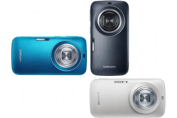 Bild Das Samsung Galaxy K Zoom wird nicht nur in Shimmery White, sondern auch in Electric Blue und Charcoal Black angeboten. [Foto: Samsung]