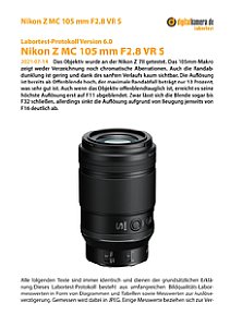 Nikon Z MC 105 mm F2.8 VR S mit Z 7II Labortest, Seite 1 [Foto: MediaNord]