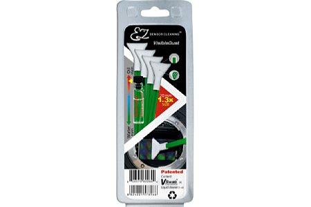 VisibleDust Mini-Nass-Kit für Sensorgröße 1,3 mit Reinigungslösung Smear Away [Foto: VisibleDust]