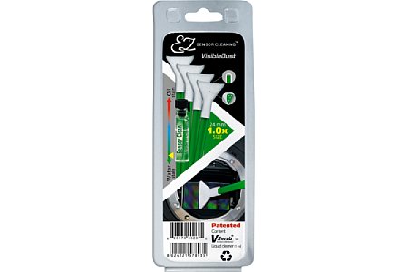 VisibleDust Mini-Nass-Kit für Sensorgröße 1,6 mit Reinigungslösung Sensor Clean [Foto: VisibleDust]