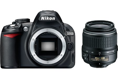 Nikon D3100 mit 18-55 mm II [Foto: Nikon]