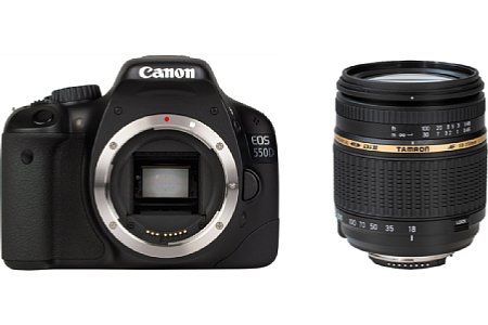 Canon EOS 550D mit Tamron 18-250 mm [Foto: Canon]