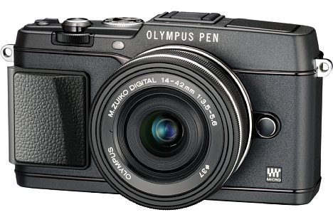 Bild Das Olympus Pen E-P5 mit 14-42 mm EZ Luxury Kit ist ab August 2014 für knapp 900 EUR erhältlich. [Foto: Olympus]