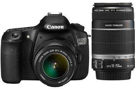 Canon EOS 60D IS-DZ-Kit incl. EF-S 3,5-5,6/18-55 mm IS und EF-S 4,0-5,6/55-250 mm IS [Foto: Canon]