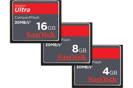 SanDisk CF Ultra 16GB 8GB 4GB [Foto: Sandisk]