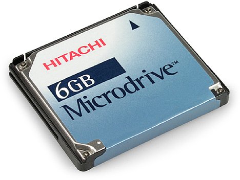 Bild Festplatte Hitachi microdrive 6 GByte [Foto: imaging-one.de]
