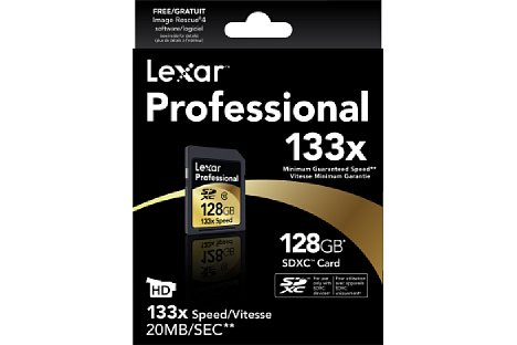 Bild Lexar 133x SDXC-Karte mit 128 GByte [Foto: Lexar]