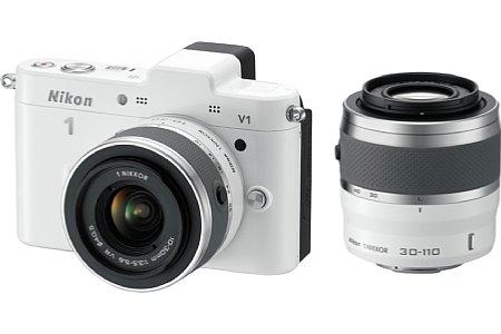 Nikon 1 V1 Kit bestehend aus: 1 Nikkor 10-30 mm und 30-110 mm [Foto: Nikon]