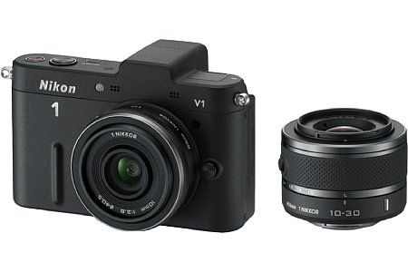 Nikon 1 V1 Kit bestehend aus 1 Nikkor 10-30 mm und 10 mm [Foto: Nikon]