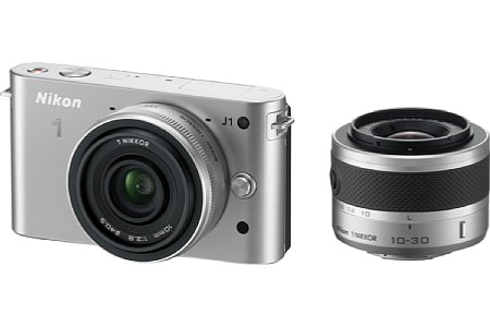 Nikon 1 J1 mit VR 10-30 mm und 10 mm [Foto: Nikon]