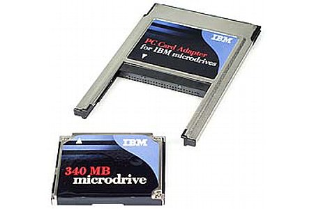 Festplatte IBM microdrive 340 MByte Travel Kit [Foto: Imaging One]