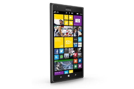 Bild Nokia Lumia 1520 in Schwarz. Das große Display bietet Platz für eine zusätzliche Metro-Design-Kacheln. [Foto: Nokia]