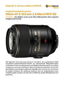Nikon AF-S 105 mm 2.8 Micro VR IF ED mit D800 Labortest, Seite 1 [Foto: MediaNord]
