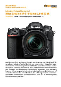 Nikon D500 mit AF-S 16-80 mm 1:2.8-4E ED VR Labortest, Seite 1 [Foto: MediaNord]