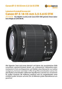 Canon EF-S 18-55 mm 3.5-5.6 IS STM mit EOS 100D Labortest, Seite 1 [Foto: MediaNord]