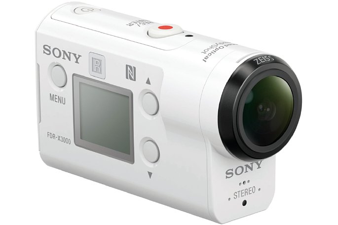 Bild Über Knöpfe und ein Statusdisplay lässt sich die Sony FDR-X3000R steuern. [Foto: Sony]