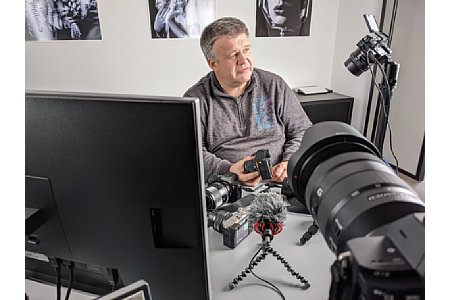 Ernst Ulrich Soja während der Produktion des Sony Einsteiger-Videos. [Foto: MediaNord]