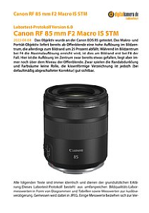 Canon RF 85 mm F2 Macro IS STM mit EOS R5 Labortest, Seite 1 [Foto: MediaNord]
