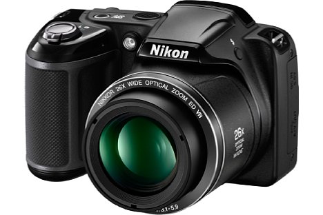 Bild 26fach von 22,5 bis 585 mm zoomt das Objektiv der Nikon Coolpix L330. [Foto: Nikon]