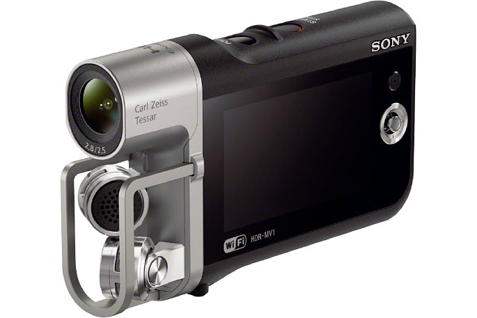 Bild Der Sony HDR-MV1 Musik-Camcorder ist ein kleines, leichtes Spezialgerät hauptsächlich (aber nicht nur) zur Musikaufzeichnung. Er beherrscht FullHD-Videoaufzeichnung mit Ton wahlweise in Linear-PCM oder AAC. [Foto: Sony]