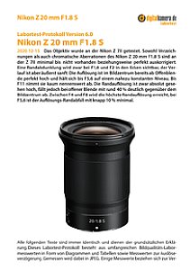 Nikon Z 20 mm F1.8 S mit 7II Labortest, Seite 1 [Foto: MediaNord]